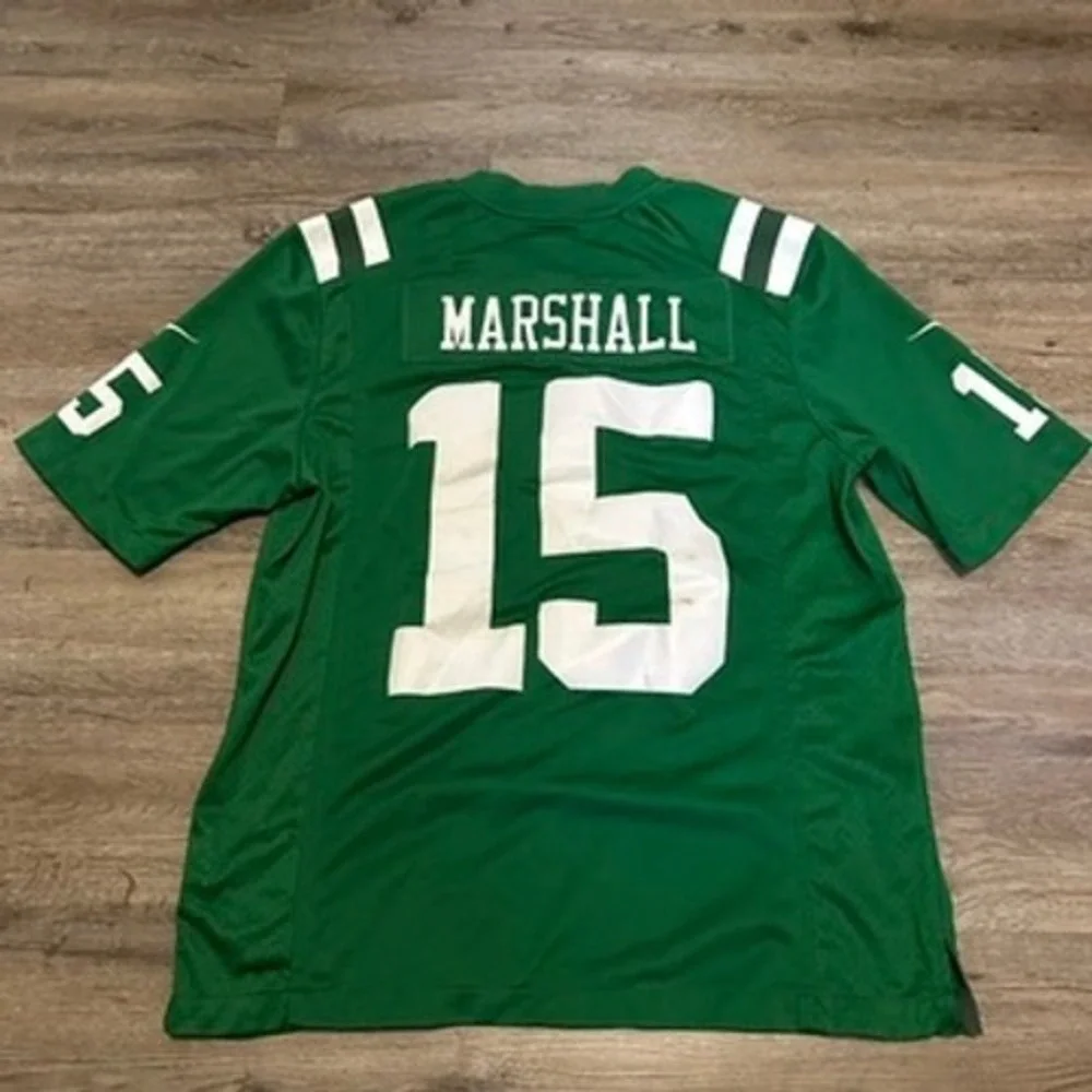 Nike NFL New York Jets Brandon Marshall 15 Jersey Green Mens Large 448591-312